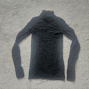 WILFRED FREE Black Mesh Turtleneck Longsleeve XXS Aritzia